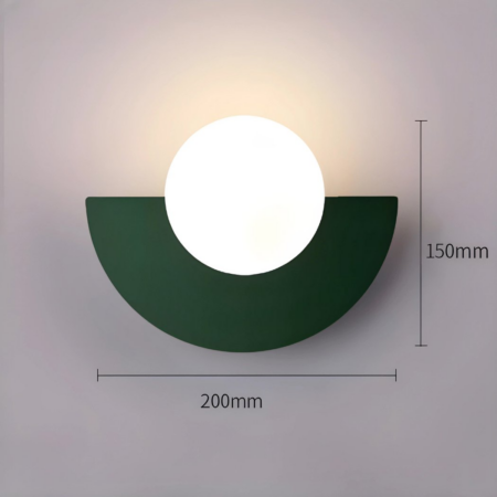 Aplique retro de media luna de colores