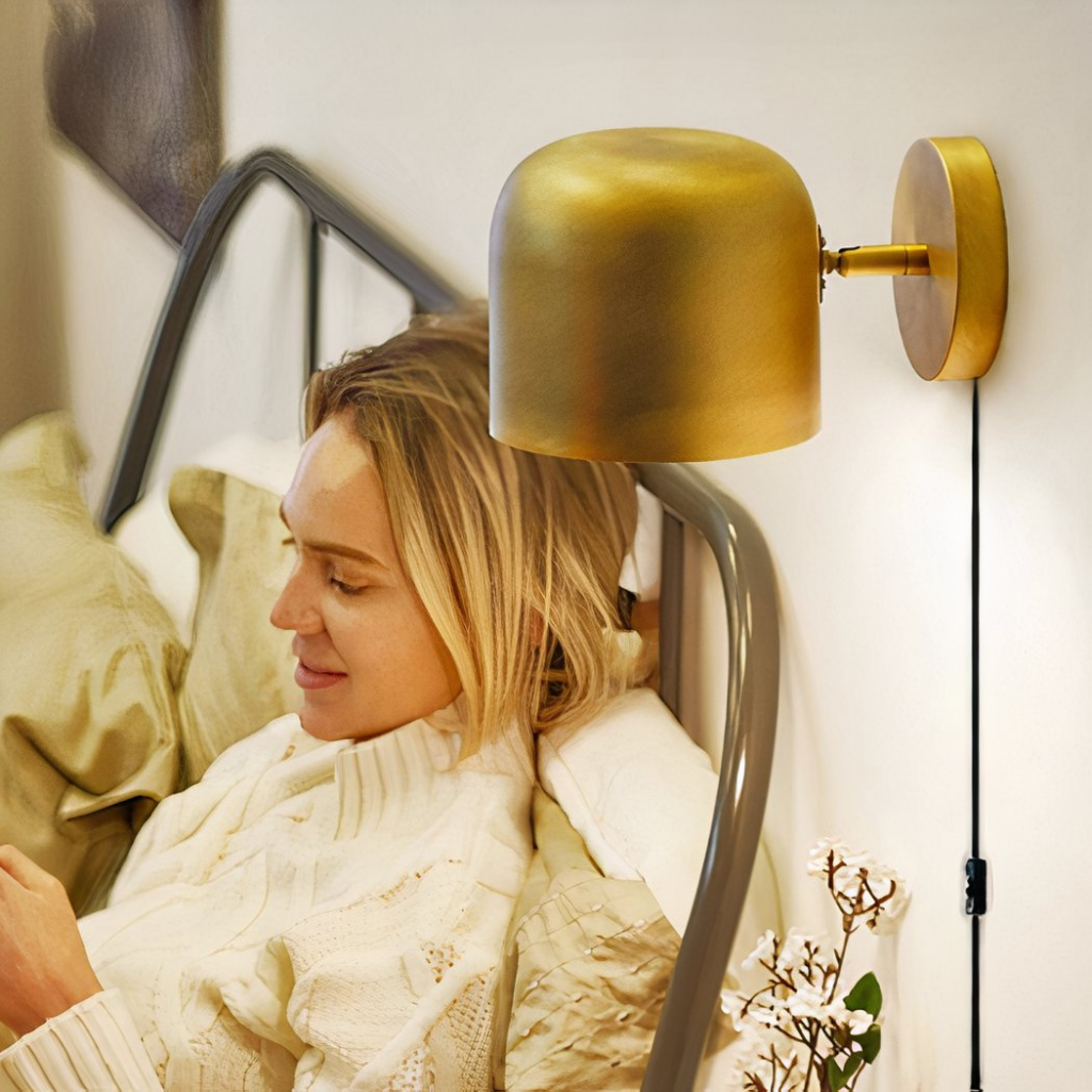 Aplique con cable de estilo industrial